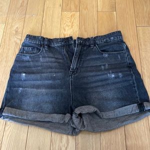 BDG high rise mom jean shorts